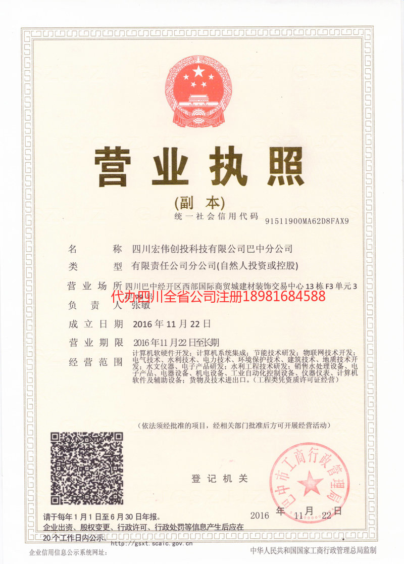 高州高州宏伟创投科技有限公司