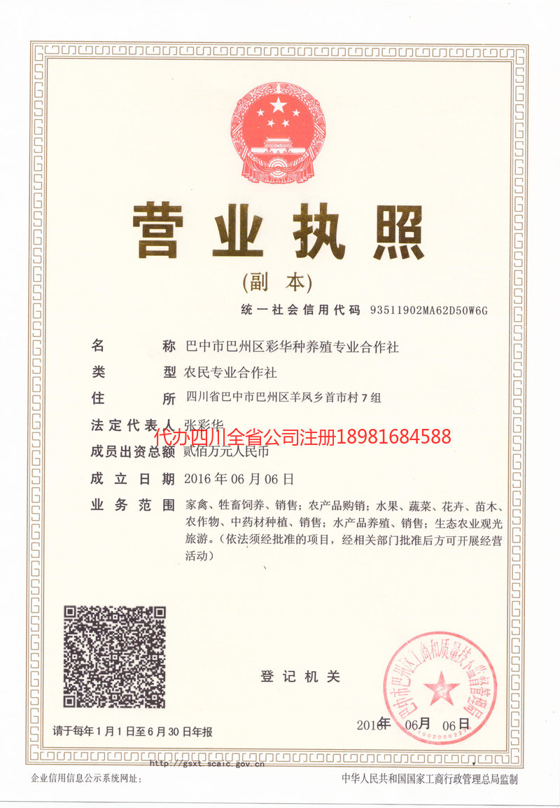 高州高州彩华种养殖专业合作社