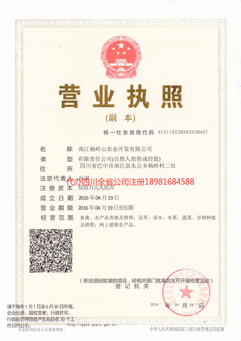 高州高州杨岭山农业开发有限公司